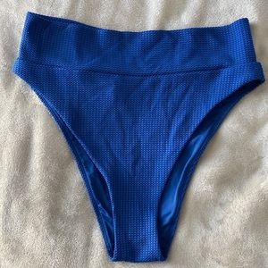 Aerie Waffle High Cut Cheeky Bikini Bottom